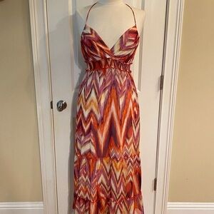 Heart Soul Multicolor Halter Maxi Dress – Size Medium